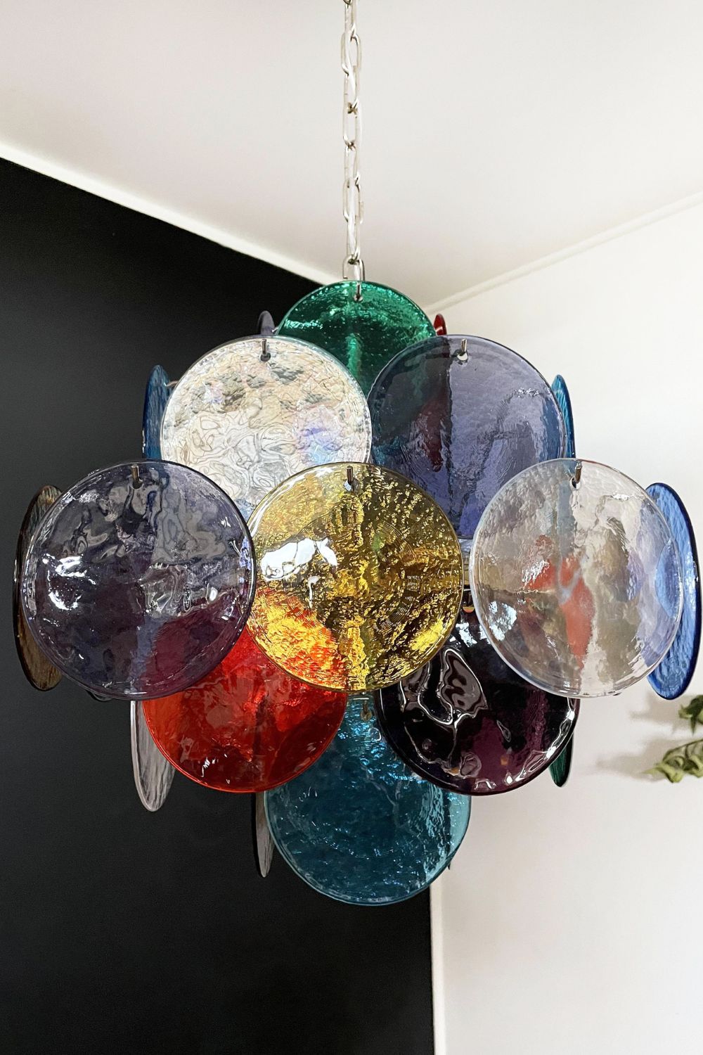 Art Glass Disc Pendant Light - view 12 | morylighting