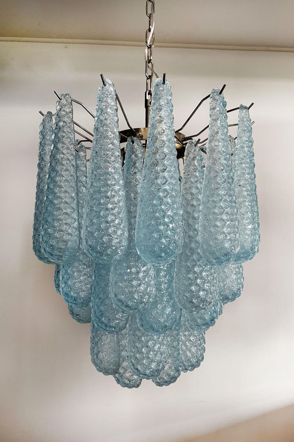 Vintage Italian Blue Art Teardrop Chandelier - view 15 | morylighting