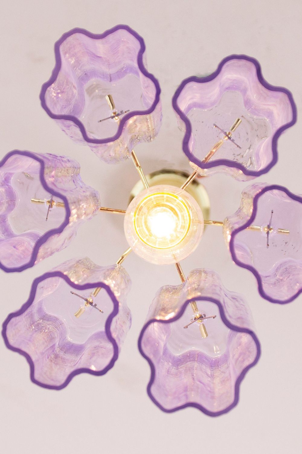 Italian Art Style Purple Tronchi Chandelier - view 12 | morylighting