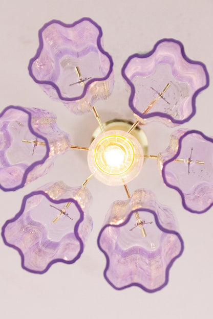 Italian Art Style Purple Tronchi Chandelier - view 12 | morylighting