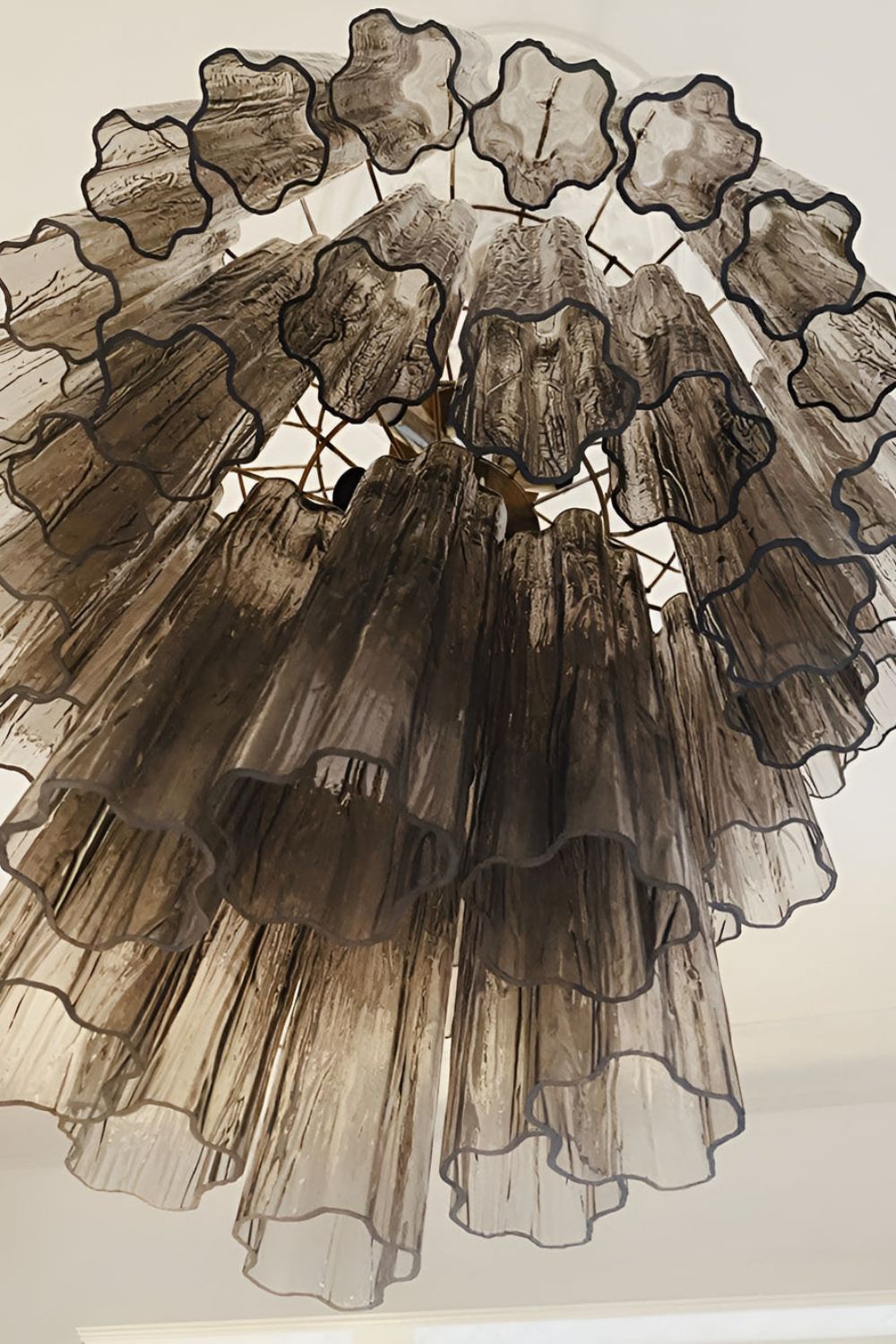 Smoked three-tier Art chandelier - view 12 | morylighting