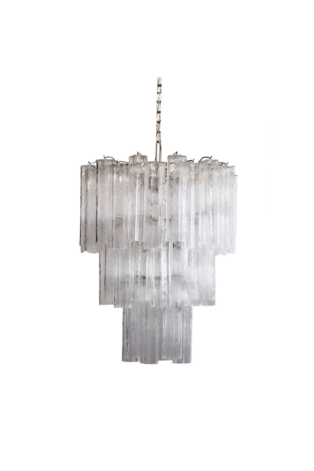 Art Venetian Clear Glass Tube Chandelier | morylighting