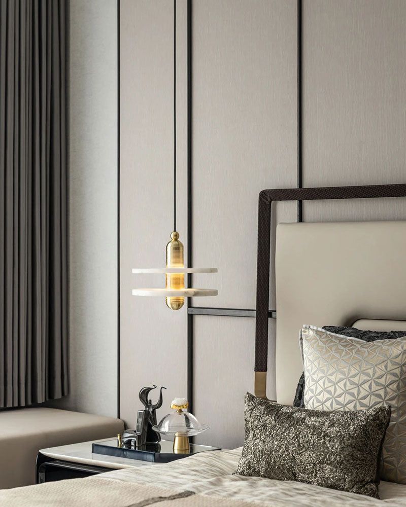 Alabaster Modern Marble Ring Pendant Light