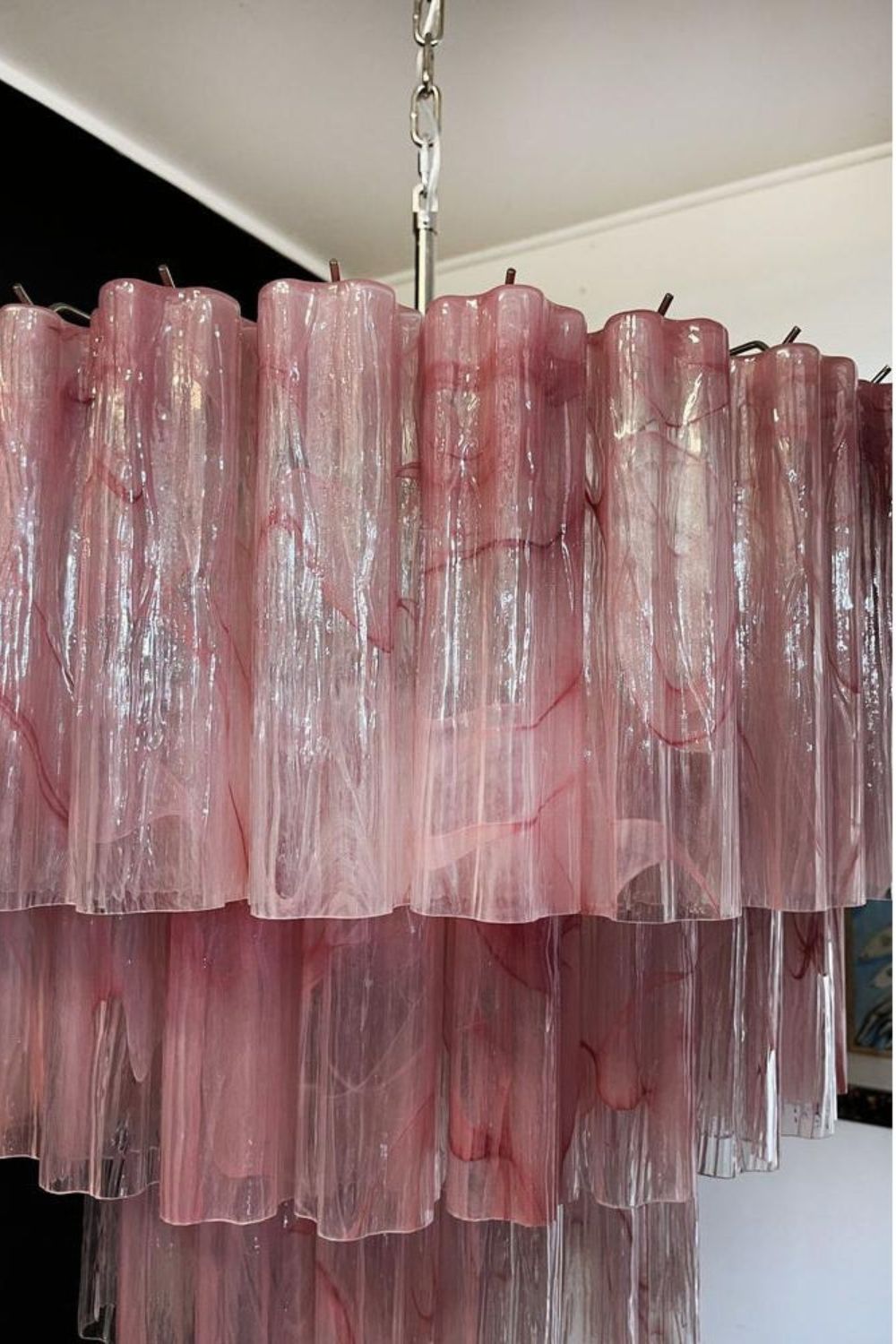 Art red cloud glass multi-layer chandelier - view 12 | morylighting