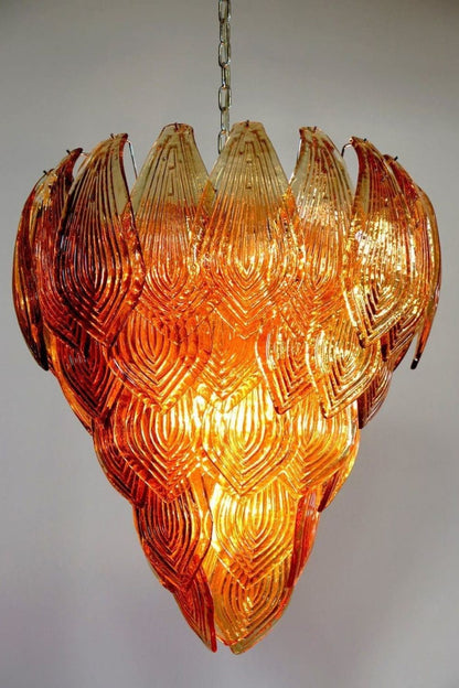 Art Style Amber Felci Glass Chandelier - view 12 | morylighting