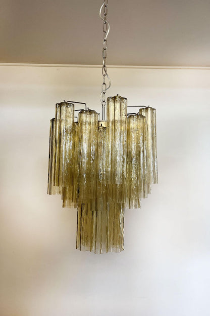 Amber Art Crystal Tube Chandelier - view 15 | morylighting