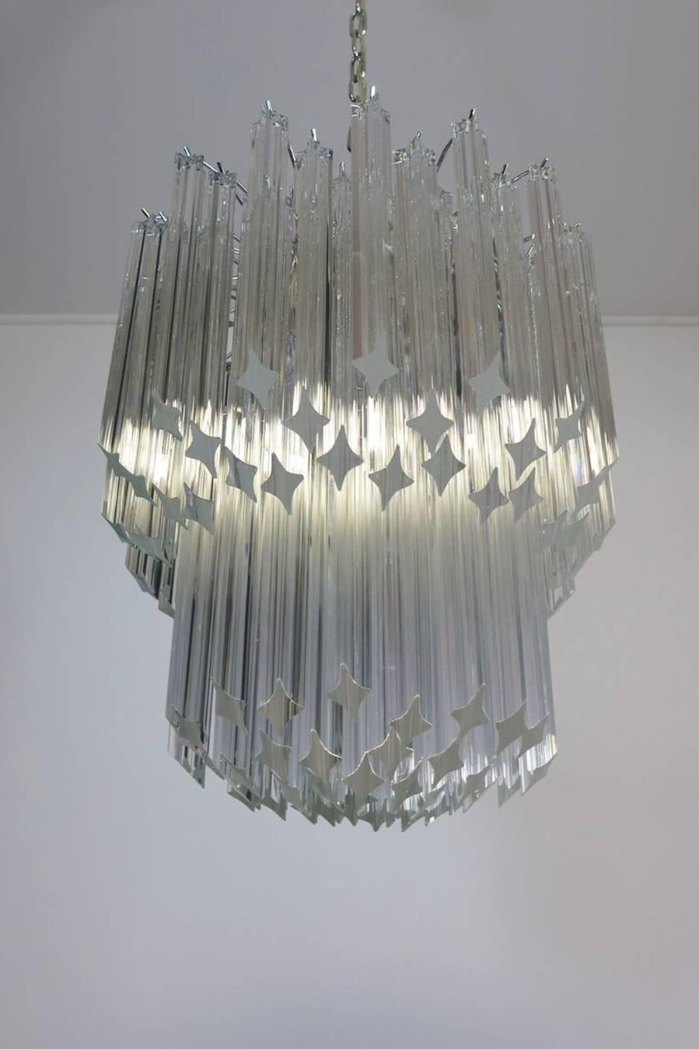 Venini Style Art Quadriedri Chandelier - view 12 | morylighting