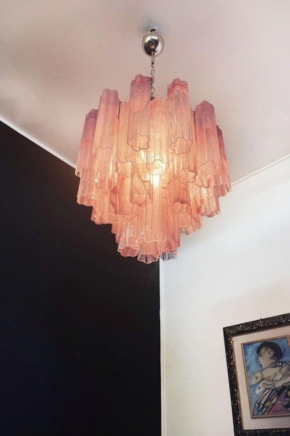 Pink Art Glass Tree Branch Chandelier - view 11 | morylighting