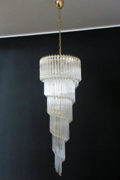 Venini Art Spiral Crystal Chandelier - view 3 | morylighting