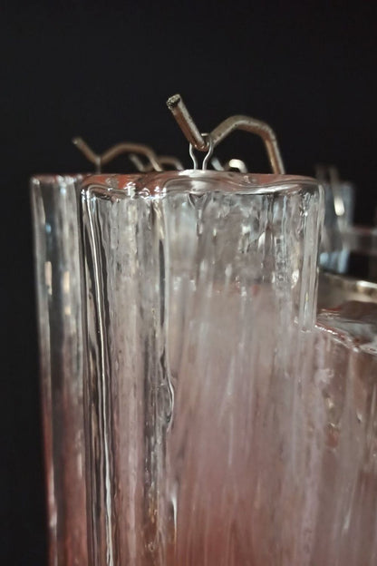 Pink Gradient Art Glass Tube Chandelier - view 13 | morylighting
