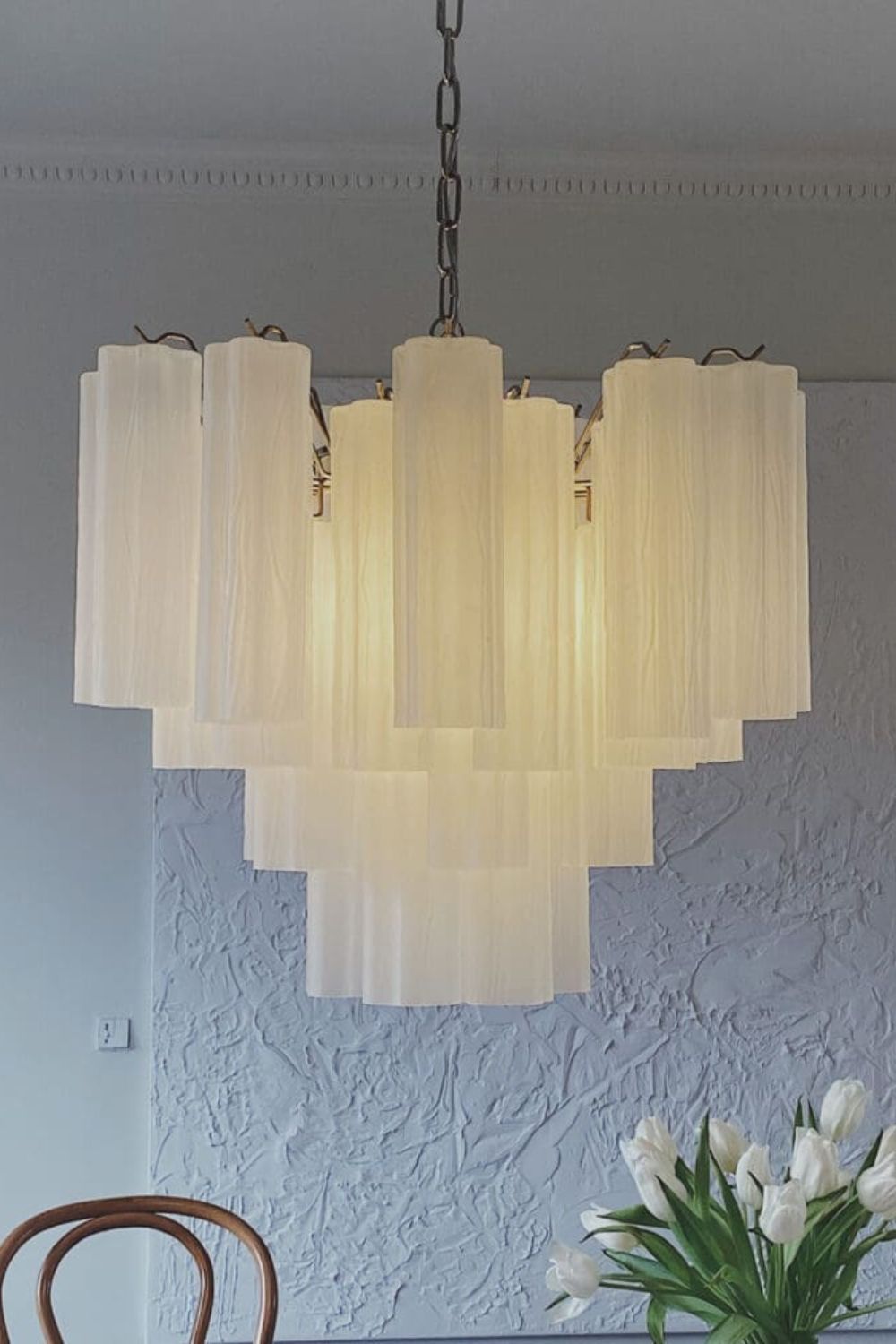 Art Opal Tube  Chandelier - 36 tubes - view 5 | morylighting