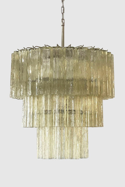 Amber Honey Art Glass Tube Chandelier - view 12 | morylighting