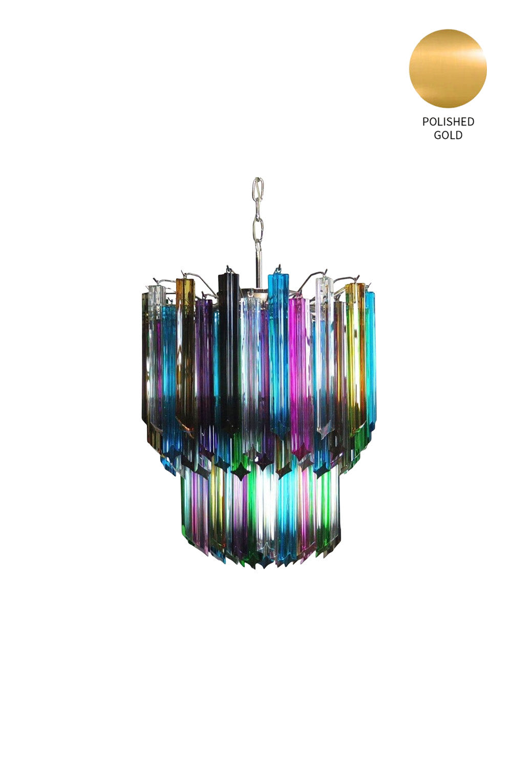 Quadridri Multicolor Prism Chandelier - view 12 | morylighting