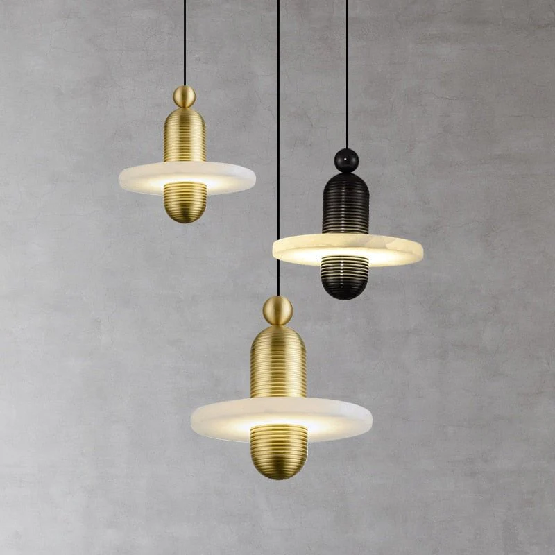 Morylighting Alabaster Luminous Sphere Pendant Light - Background Shot