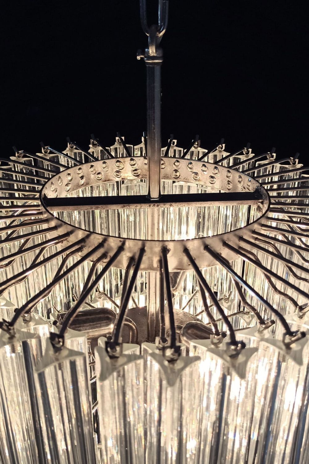 Transparent Art Glass Prism Tiered Chandelier - view 12 | morylighting