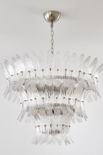 Italian Art Glass Palm Leaf Chandelier - view 16 | morylighting