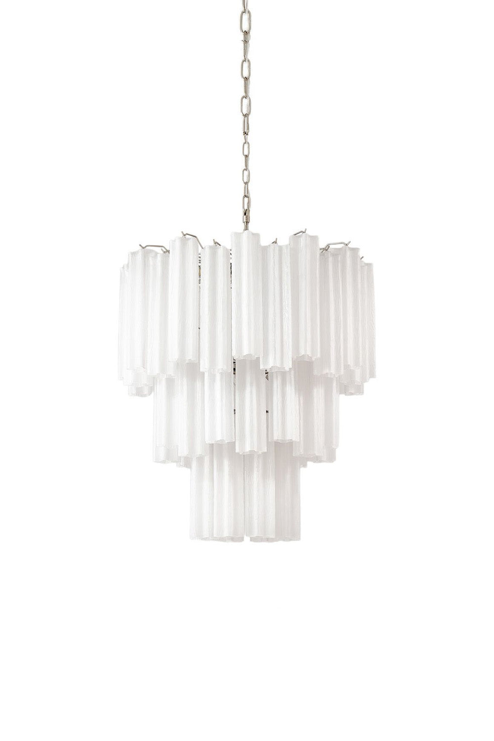Three-tier Art frosted white glass chandelier | morylighting