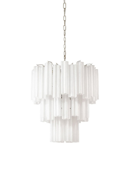 Three-tier Art frosted white glass chandelier | morylighting