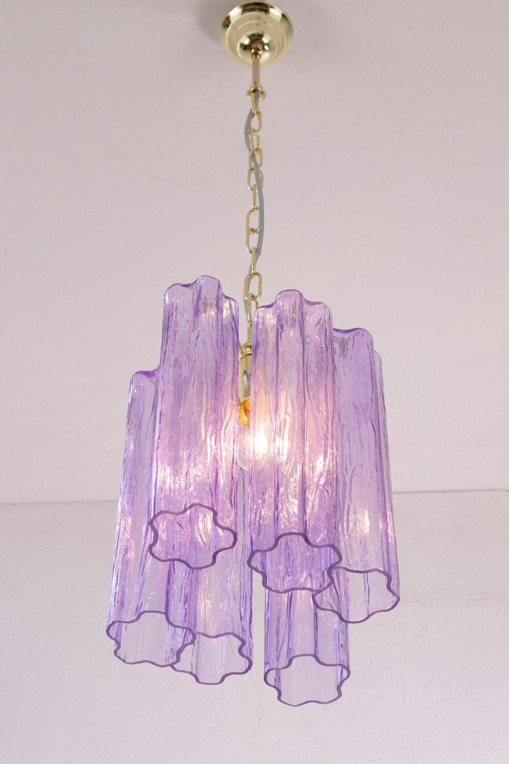 Italian Art Style Purple Tronchi Chandelier - view 7 | morylighting