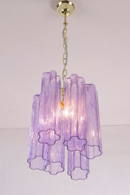 Italian Art Style Purple Tronchi Chandelier - view 7 | morylighting