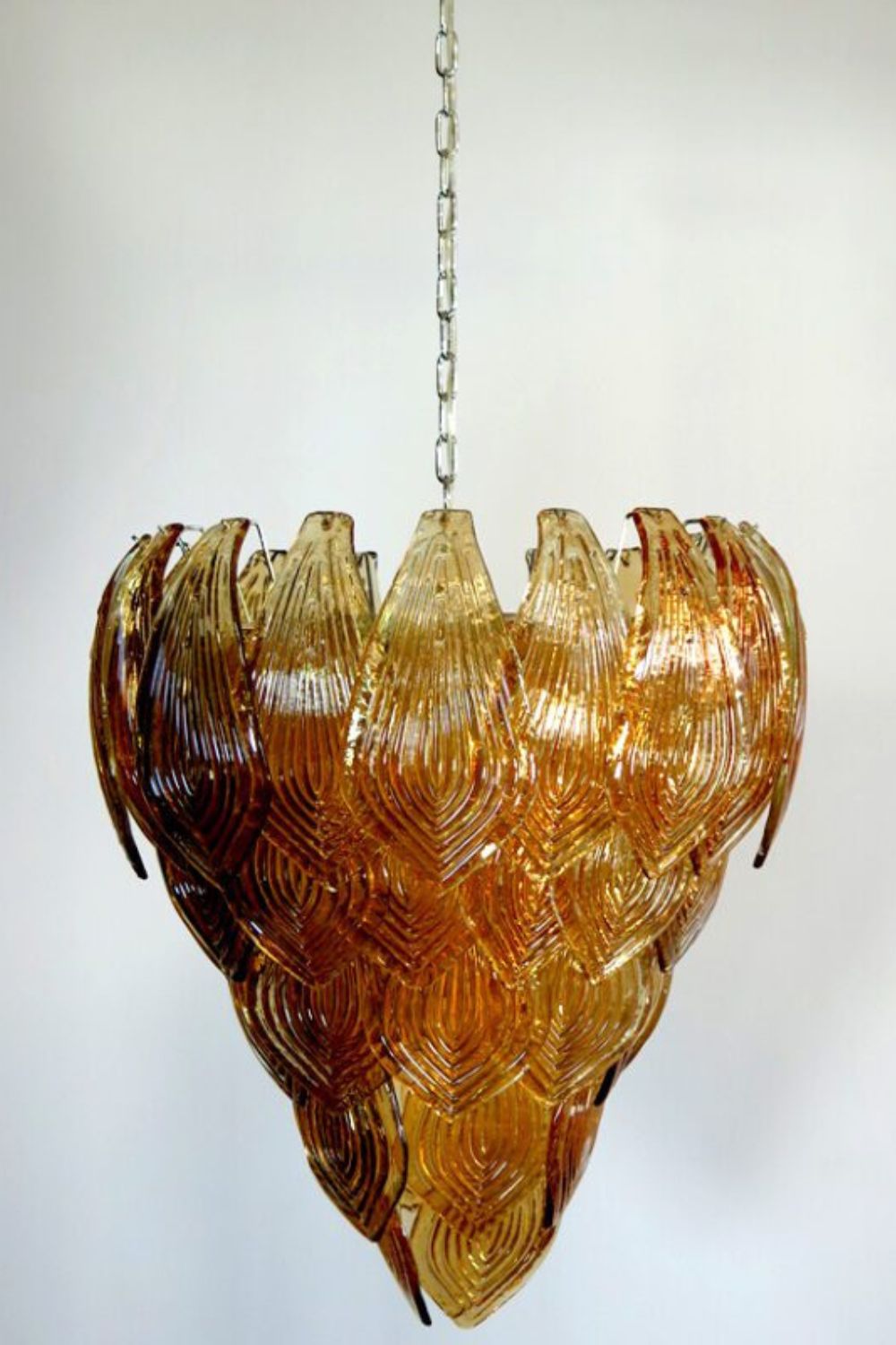 Art Style Amber Felci Glass Chandelier - view 6 | morylighting