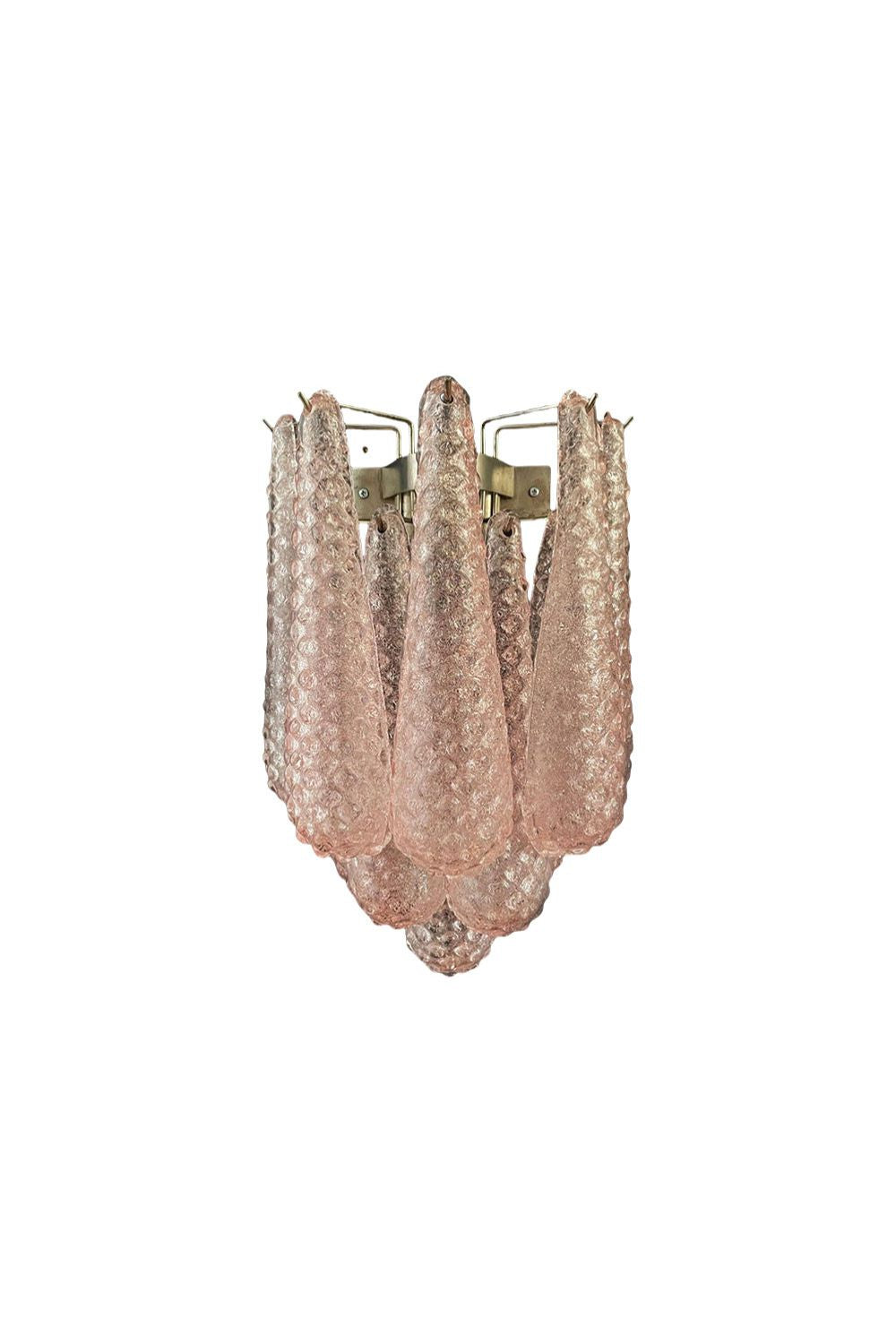 1970s Pink Art Glass Petal Wall Lamp | morylighting