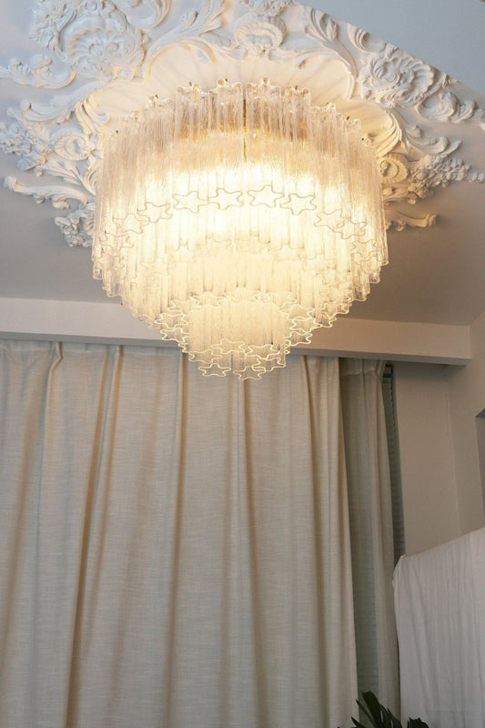 Clear Art Glass Tronchi Ceiling Light - view 2 | morylighting