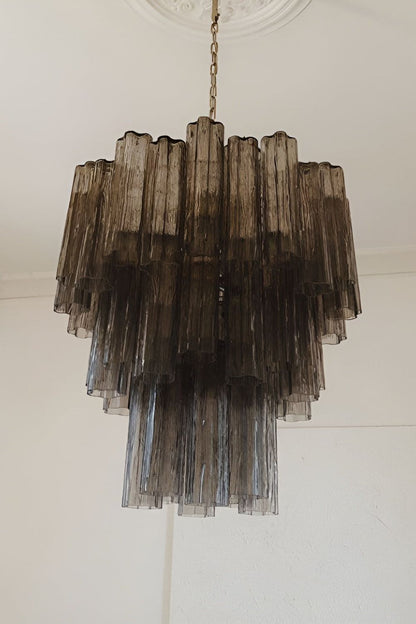 Smoked three-tier Art chandelier - view 9 | morylighting