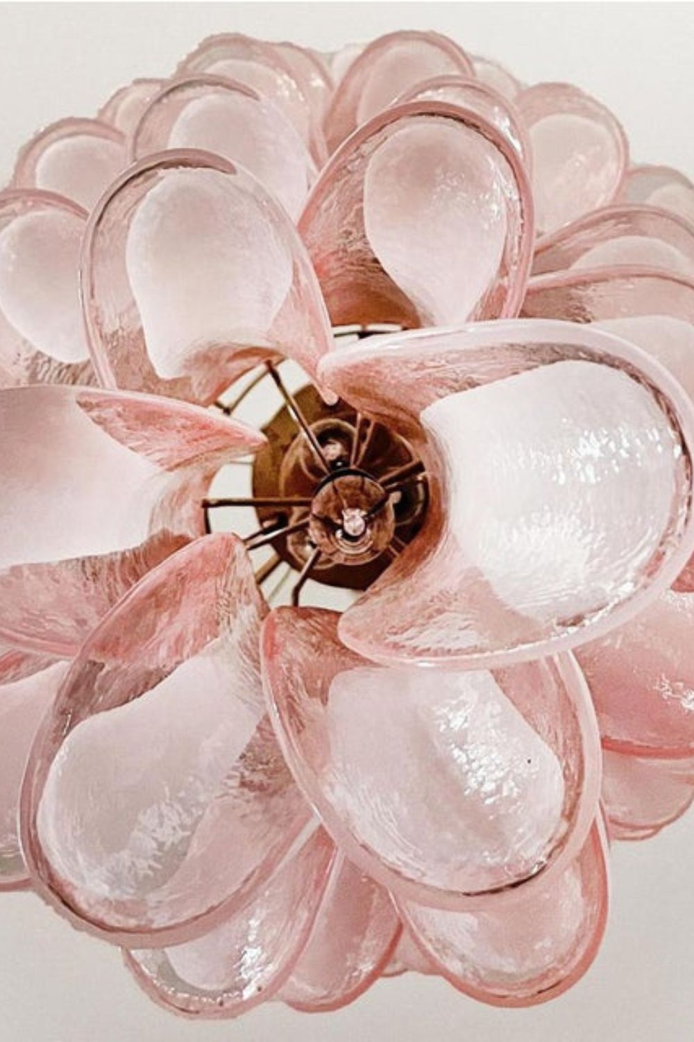 Italian Vintage Pink Spiral Art Chandelier - view 9 | morylighting