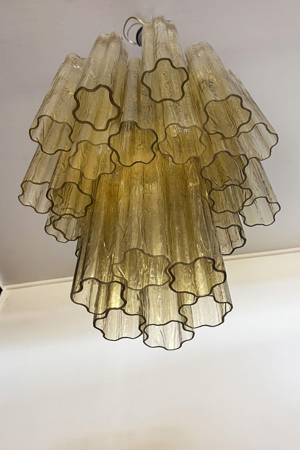Amber Art Crystal Tube Chandelier - view 13 | morylighting