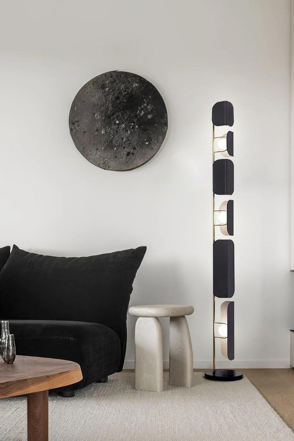 Leagan Stacked Panel Modern Floor Light - view 9 | morylighting