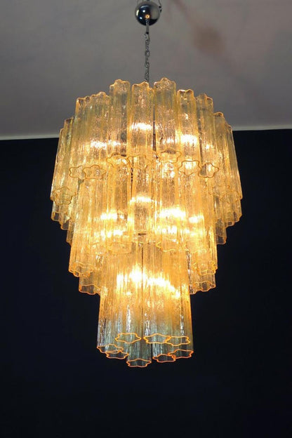 Three-Tier Yellow  Glass Art Chandelier - view 15 | morylighting