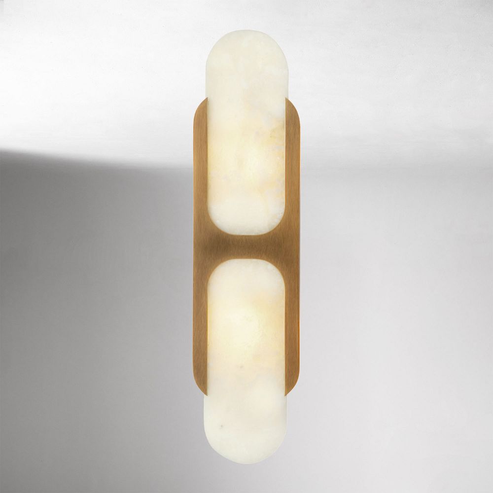 Hopkins Alabaster Sconce 9"–17"