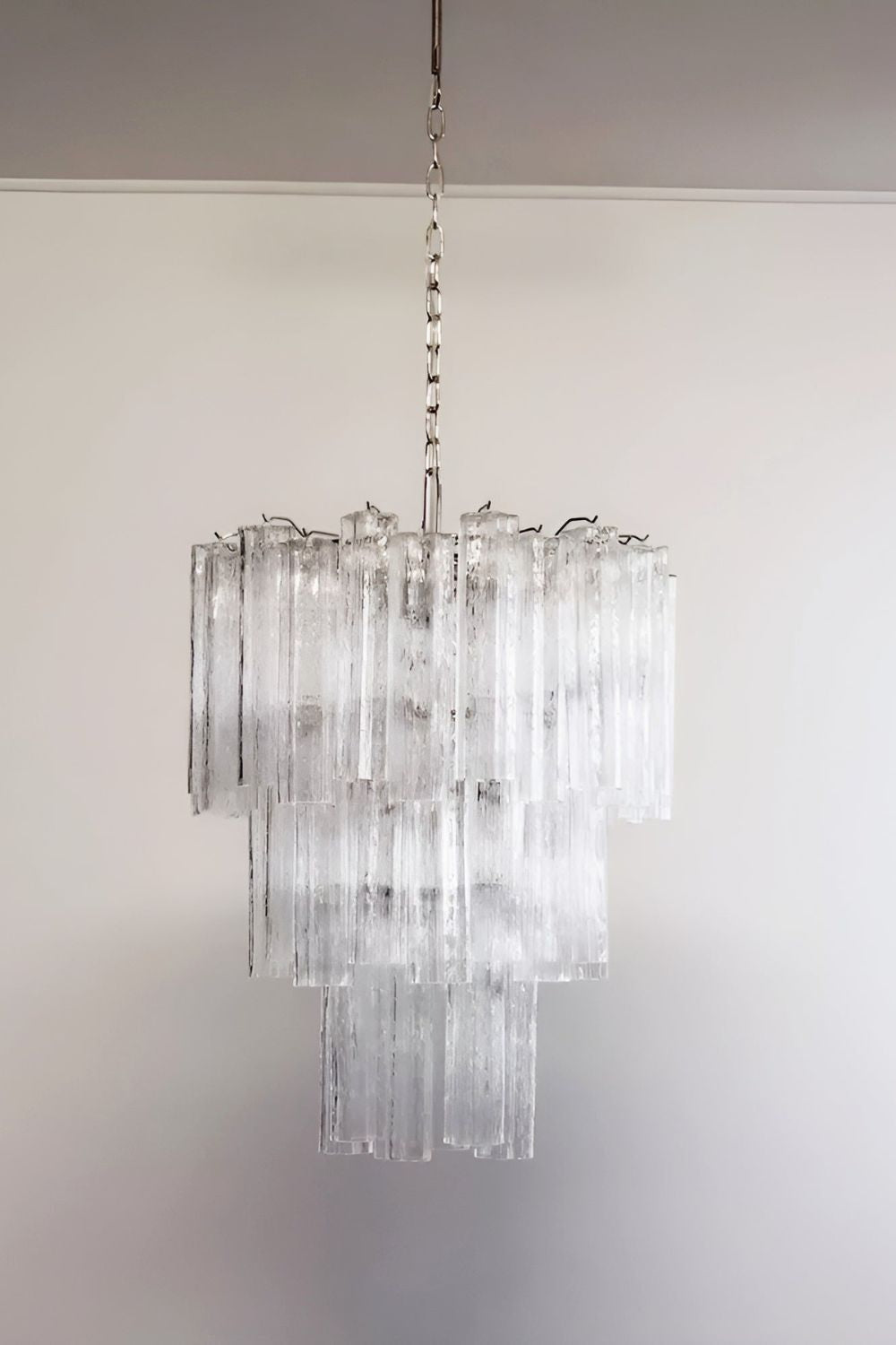 Art Venetian Clear Glass Tube Chandelier - view 12 | morylighting
