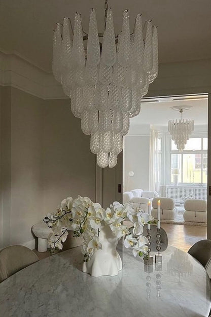 Murano Honeycomb Glass Chandelier - morylighting
