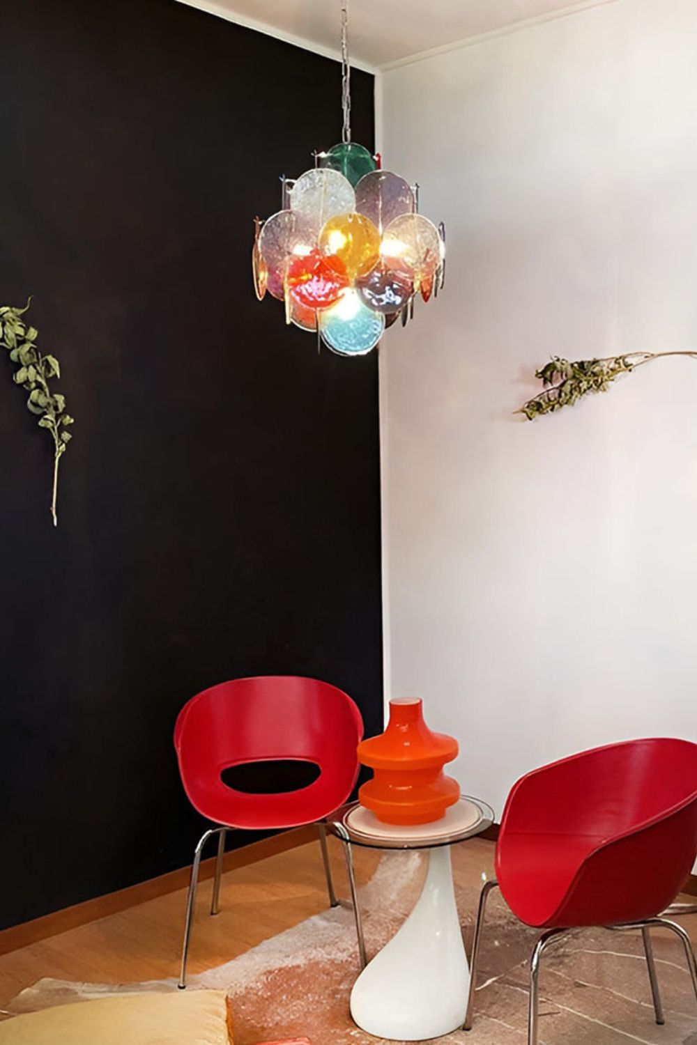 Art Glass Disc Pendant Light - view 3 | morylighting