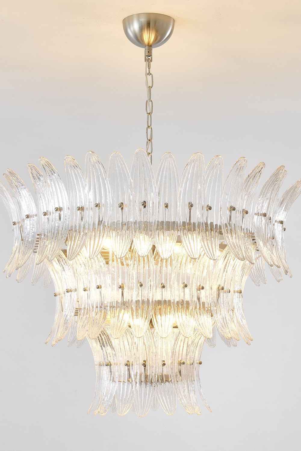 Italian Art Glass Palm Leaf Chandelier - view 5 | morylighting