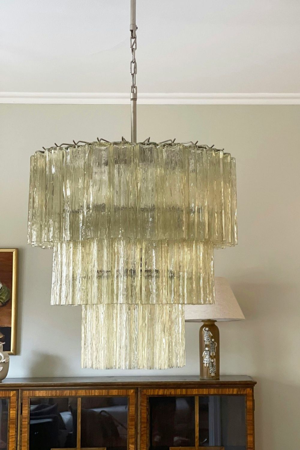 Amber Honey Art Glass Tube Chandelier - view 10 | morylighting
