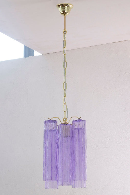 Italian Art Style Purple Tronchi Chandelier - view 2 | morylighting