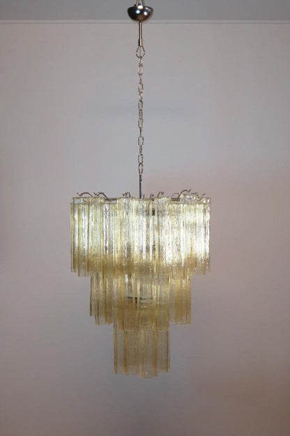 Three-Tier Yellow  Glass Art Chandelier - view 9 | morylighting
