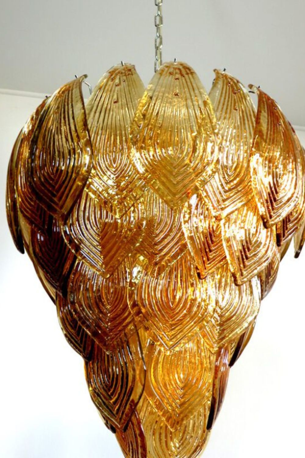 Art Style Amber Felci Glass Chandelier - view 13 | morylighting