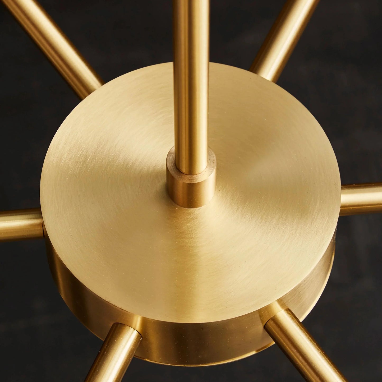 Brass with Alabaster Cones Chandelier
