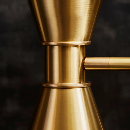 Brass with Alabaster Cones Chandelier