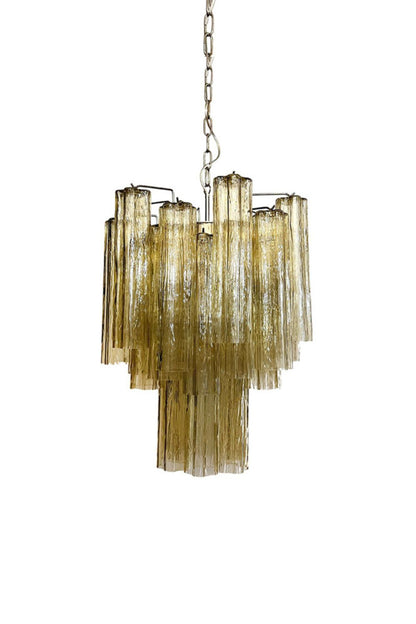 Amber Art Crystal Tube Chandelier | morylighting