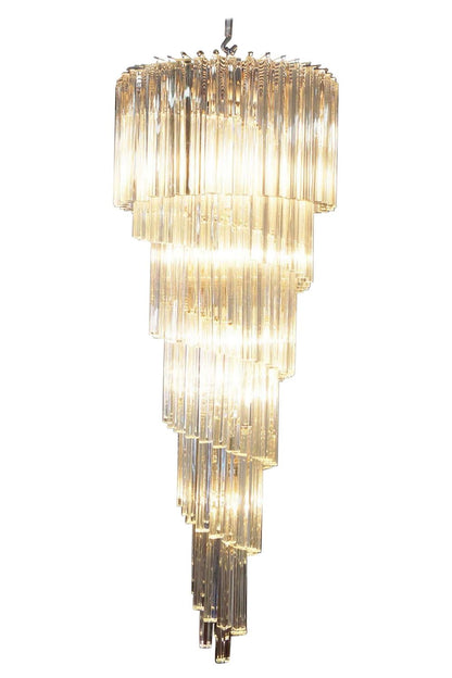 Venini Art Spiral Crystal Chandelier - view 6 | morylighting