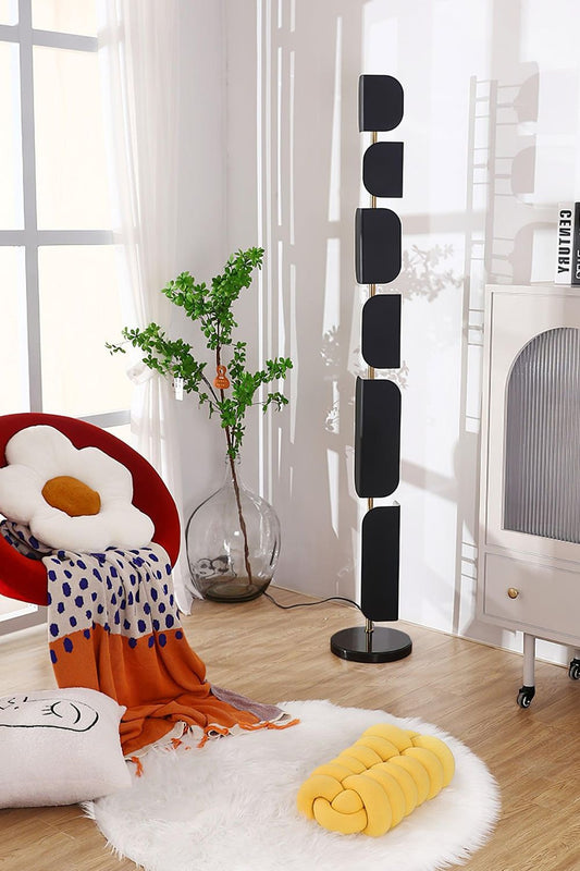 Leagan Stacked Panel Modern Floor Light - view 2 | morylighting