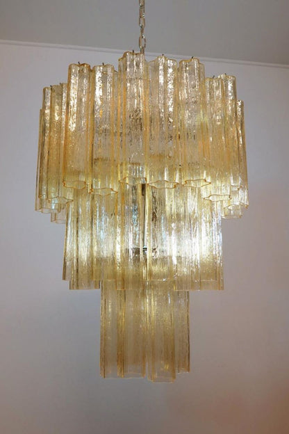 Three-Tier Yellow  Glass Art Chandelier - view 16 | morylighting