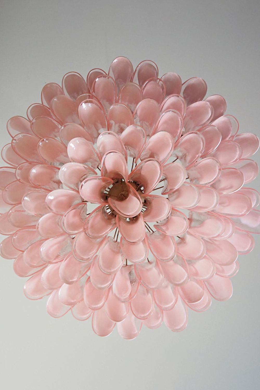 1990s Italian Art Pink Flower Chandelier - view 14 | morylighting