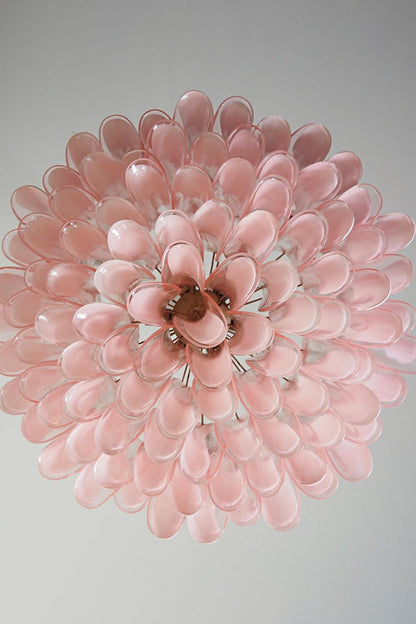 1990s Italian Art Pink Flower Chandelier - view 14 | morylighting