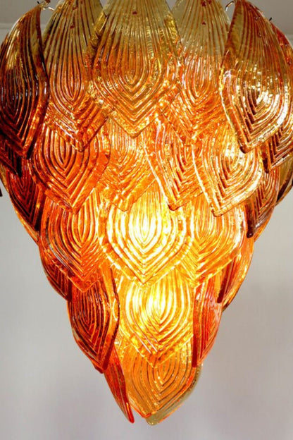 Art Style Amber Felci Glass Chandelier - view 14 | morylighting